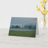God's Pasture, Misty Forest and Field Natuur Scene Kaart (Gele Bloem)