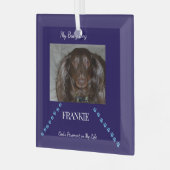 God's Pawprint Keepsake Glas Ornament (Voorkant links)