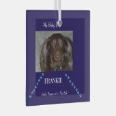 God's Pawprint Keepsake Glas Ornament (Voorkant Rechts)