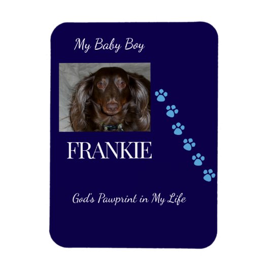 God's Pawprint Keepsake Magneet (Verticaal)