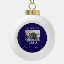 God's Pawprint Lichtspoor Aandenken Keramische Bal Ornament