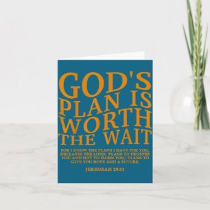 Gods Plan De Wacht Waard Christelijke Bijbelvers Kaart