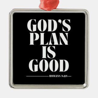 God's Plan Is Goed – Romeinen 8:28 Metalen Ornament