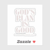 Gods Plan Is Goed – Romeinen 8:28 Sticker (Vel)