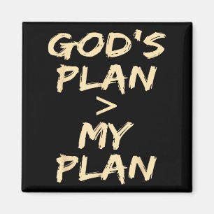 Gods Plan > Mijn Plan Funny Christenen Magneet
