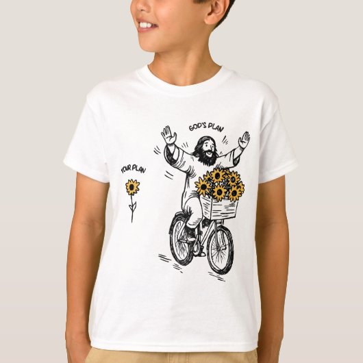 Gods plan versus jouw plan t-shirt (Voorkant)