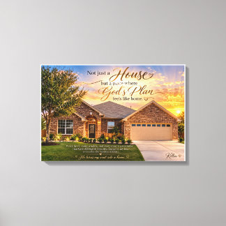 Gods Plan Voelt Als Thuis Christelijke Inspiratie Canvas Afdruk