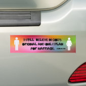 Gods Plan voor het huwelijk Bumpersticker (Op auto)