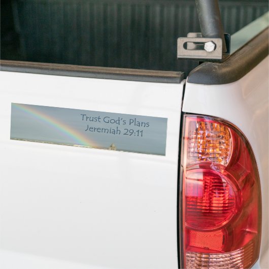 Gods plannen-regenboog bumpersticker (Op Truck)