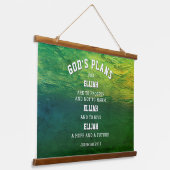 GOD'S PLANS Jeremiah 29:11 Christelijk Hangend Wandkleed (Gebogen)