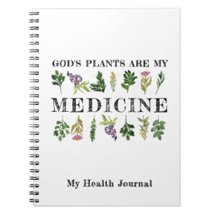 Gods Planten Zijn Mijn Medicijn Gezondheidsdagboek Notitieboek