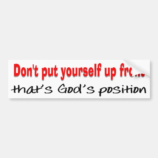 God's positie bumpersticker (Voorkant)