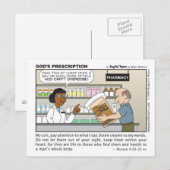 God's Prescription briefkaart (Voorkant / Achterkant)
