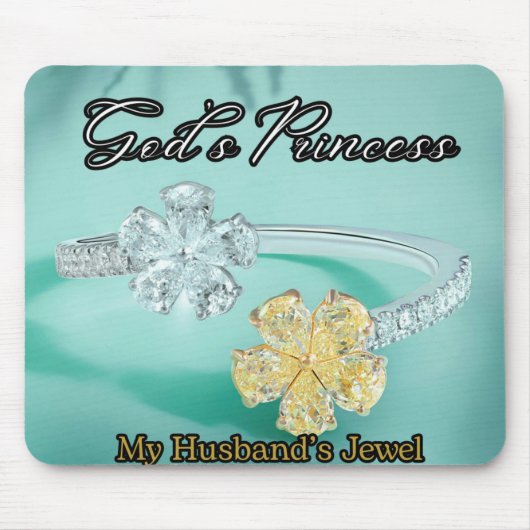 Gods Princess Bling licht turquoise Muismat (Voorkant)