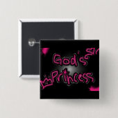 Gods Princess Vierkante Button 5,1 Cm (Voorkant /achterkant)