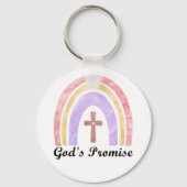 Gods Promise Rainbow en Cross | Sleutelhanger (Voorkant)