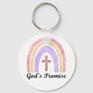 Gods Promise Rainbow en Cross Sleutelhanger