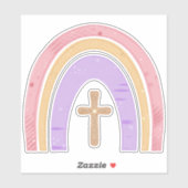 Gods Promise Rainbow en Cross | Sticker (Vel)