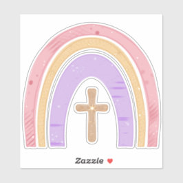Gods Promise Rainbow en Cross | Sticker