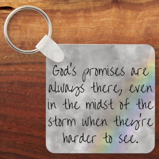 God's Promises Keychain - Hope Through the Storm (Voorkant)