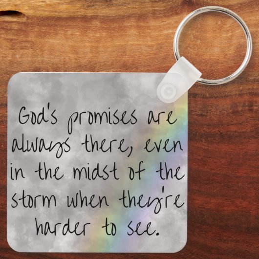 God's Promises Keychain - Hope Through the Storm (Achterkant)