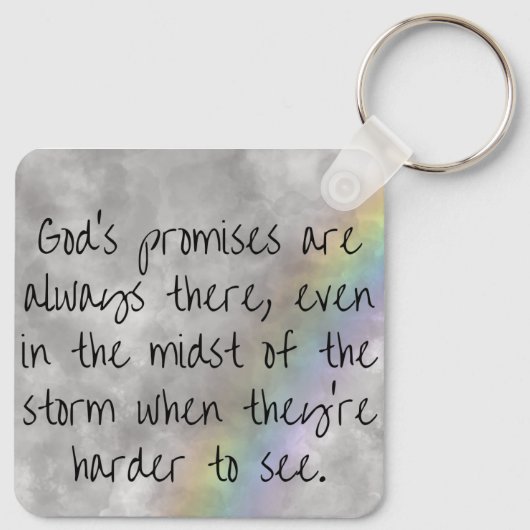 God's Promises Keychain - Hope Through the Storm (Achterkant)