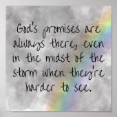 God's Promises Poster - Hope in the Storm (Voorkant)
