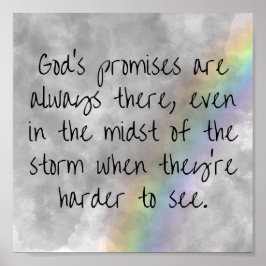 God's Promises Poster - Hope in the Storm