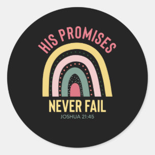 Gods Promises slagen nooit Christelijke Citaat Ronde Sticker