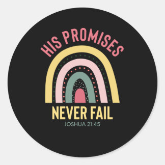 Gods Promises slagen nooit Christelijke Citaat Ronde Sticker