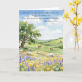 God's Provision: Psalm 104:10-11  Kaart (Gele Bloem)