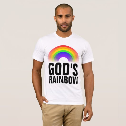 GOD'S RAINBOW CHRISTELIJKE T-shirts (Voorkant volledig)