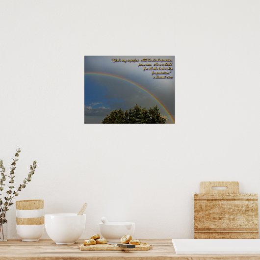 Gods regenboog belooft Poster (Keuken)