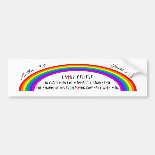 Gods regenboog bumpersticker (Voorkant)