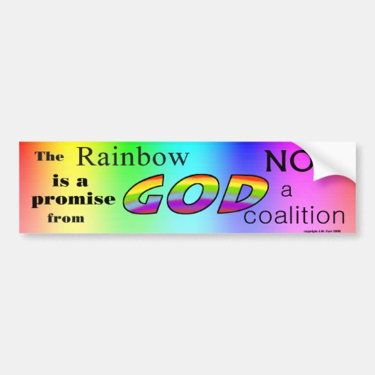 Gods regenboogbelofte bumpersticker (Voorkant)