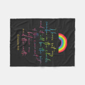 Gods regenbooggenese 9 Christelijke Bijbel Verse K Fleece Deken (Voorkant (Horizontaal))