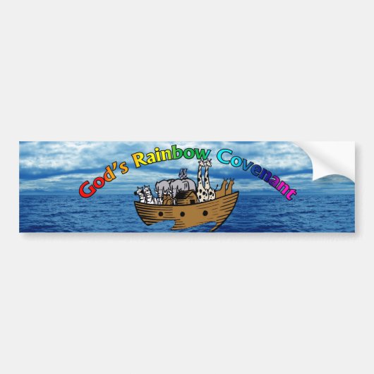 Gods Regenboogverbond Bumpersticker (Voorkant)