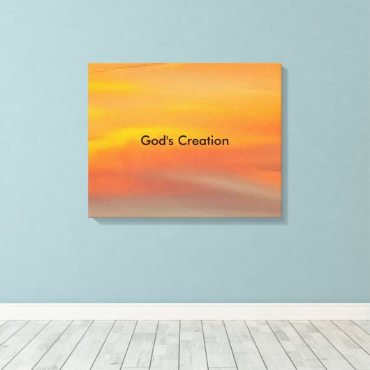 Gods schepping canvas afdruk (Insitu (Houten vloer))