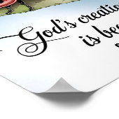 God's Schepping is Mooi Christelijke Peuter Kinder Poster (Hoek)