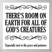 Gods scheppingen grappig jachtend Poster (Voorkant)