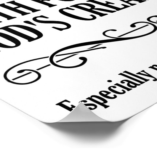 Gods scheppingen grappig jachtend Poster (Hoek)