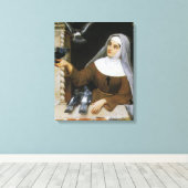 Gods schepselen (Non feeding pigeon birds) Canvas Afdruk (Insitu (Houten vloer))