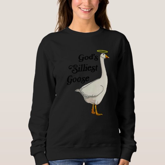 God's Silliest Goose Funny Duck Lovers Premium_2 Trui (Voorkant)