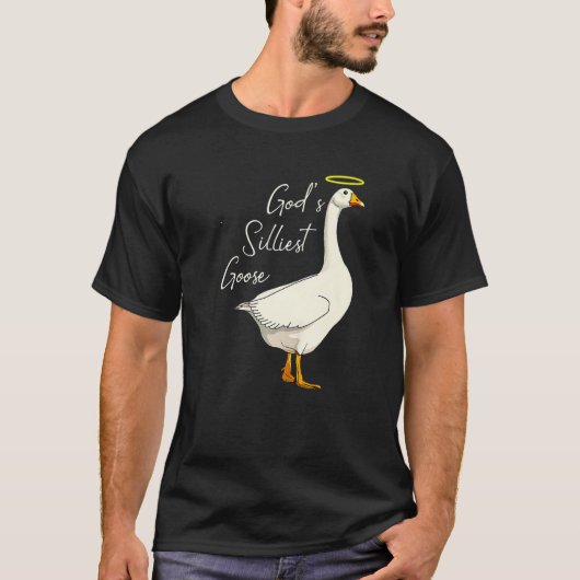 God's Silliest Goose Funny Duck Lovers Premium T-shirt (Voorkant)