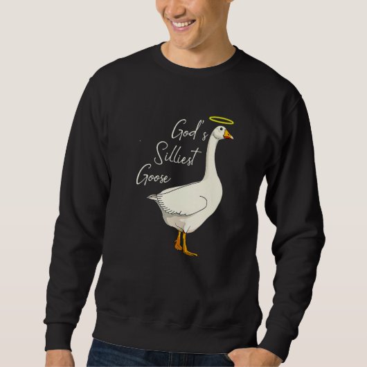 God's Silliest Goose Funny Duck Lovers Premium Trui (Voorkant)