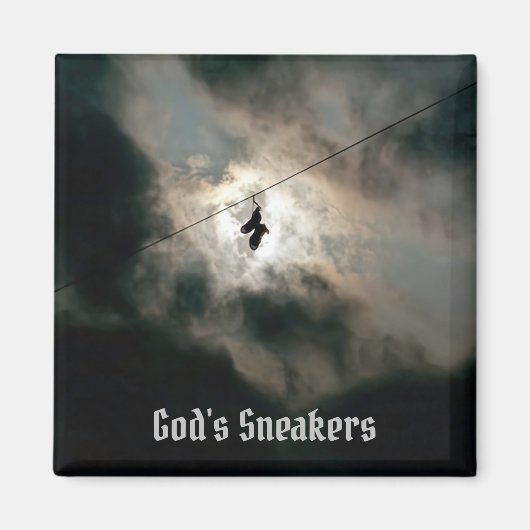 Gods Sneakers tekst Magneet (Voorkant)