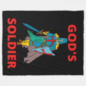 Gods soldaat in de armen fleece deken (Voorkant (Horizontaal))