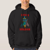 Gods soldaat in het leger Mannen Hoodie (Voorkant)