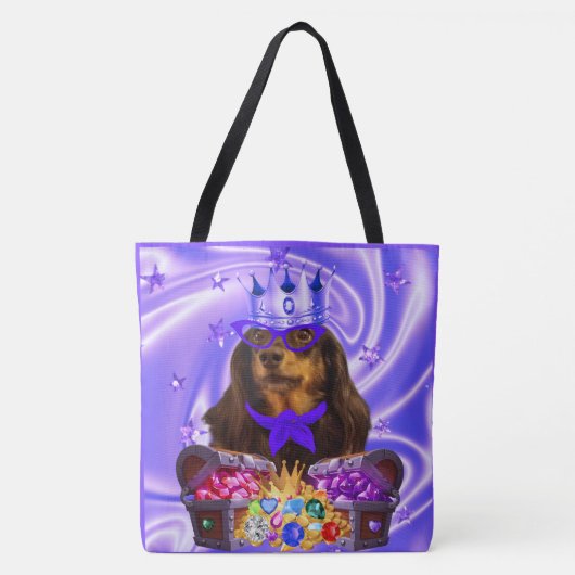 Gods speciale juweel Paarse Canvas tas (Voorkant)