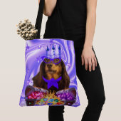 Gods speciale juweel Paarse Canvas tas (Dichtbij)